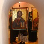 Λεπτομέρεια από το μουσείο της Μονής. Διπρόσωπη εικόνα του Χριστού